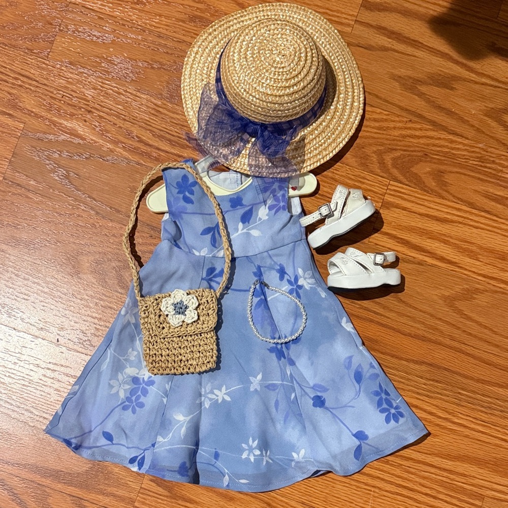 American Girl Periwinkle Dress and Hat